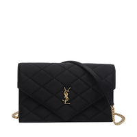 Saint Laurent Saint Laurent Women Satin Paris Wallet With Chain
