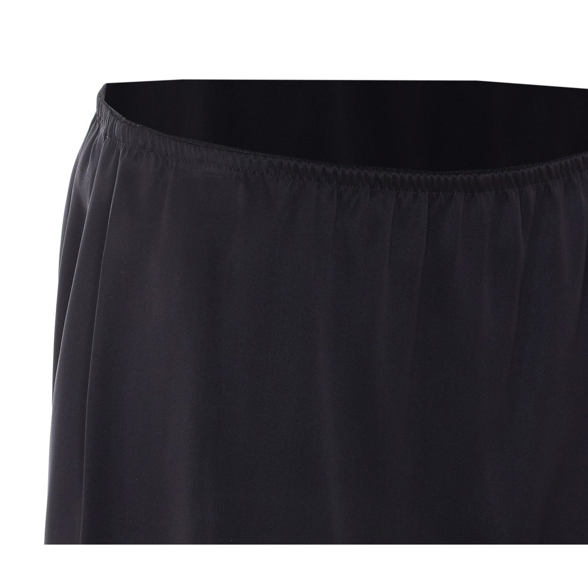 Saint Laurent Women Satin Silk Slip Skirt With Double Face Lace