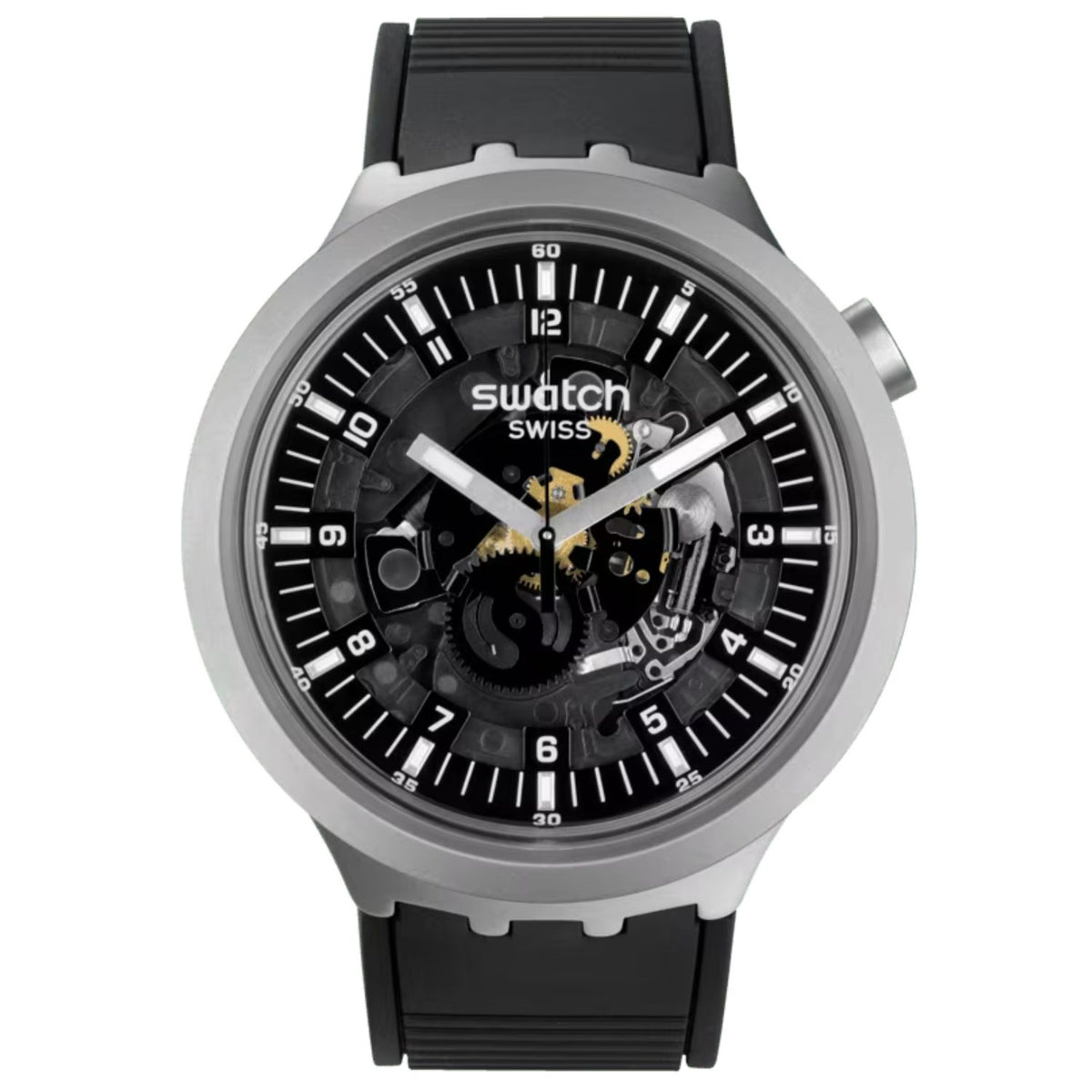 Swatch Men's Big Bold Irony Black Dial Watch - SB07S105