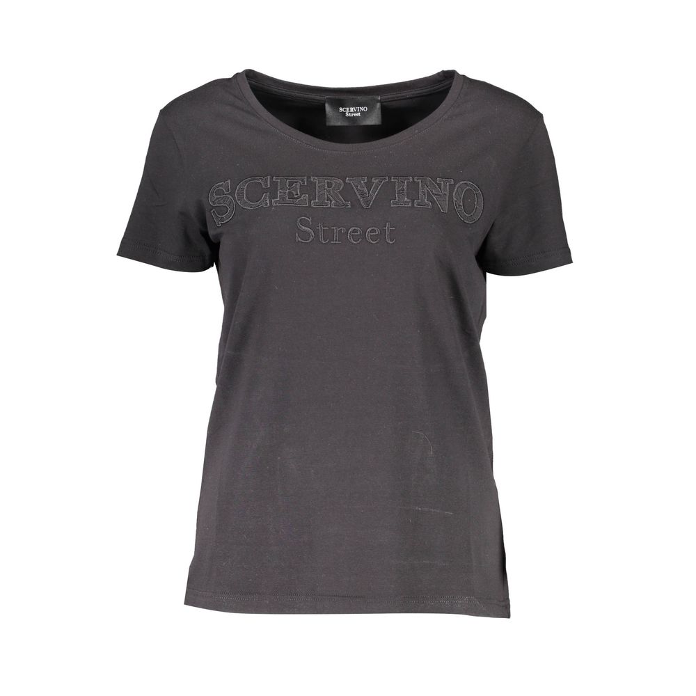 Scervino Street Black Cotton Women Women's Top