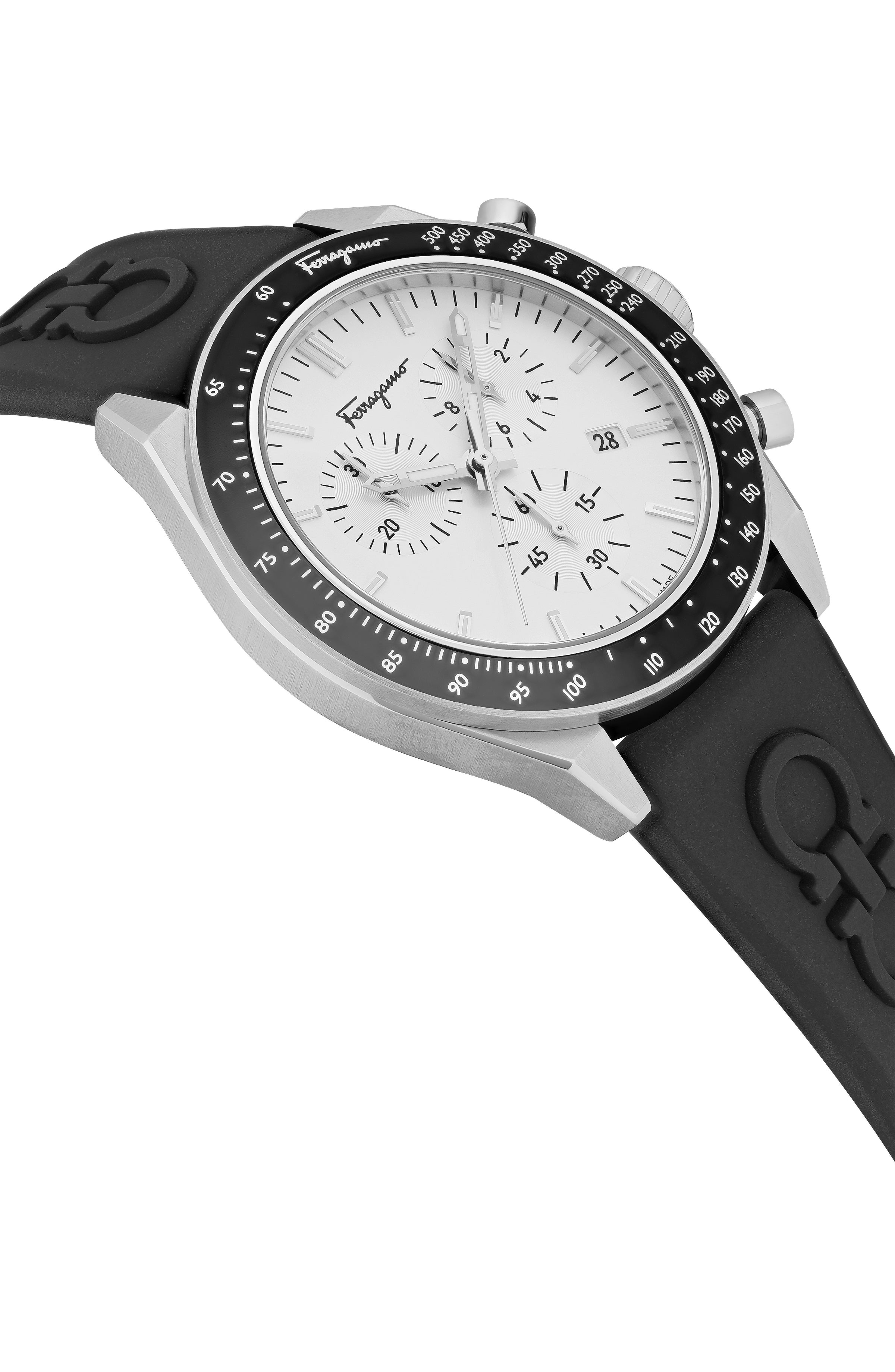 Ferragamo Mens Stainless Steel 43mm Strap Fashion Watch