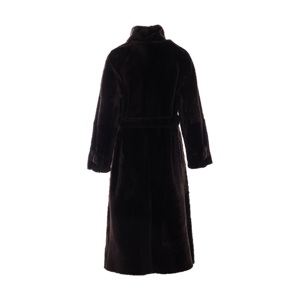 Brunello Cucinelli Women Shearling Coat With Belt And Monile