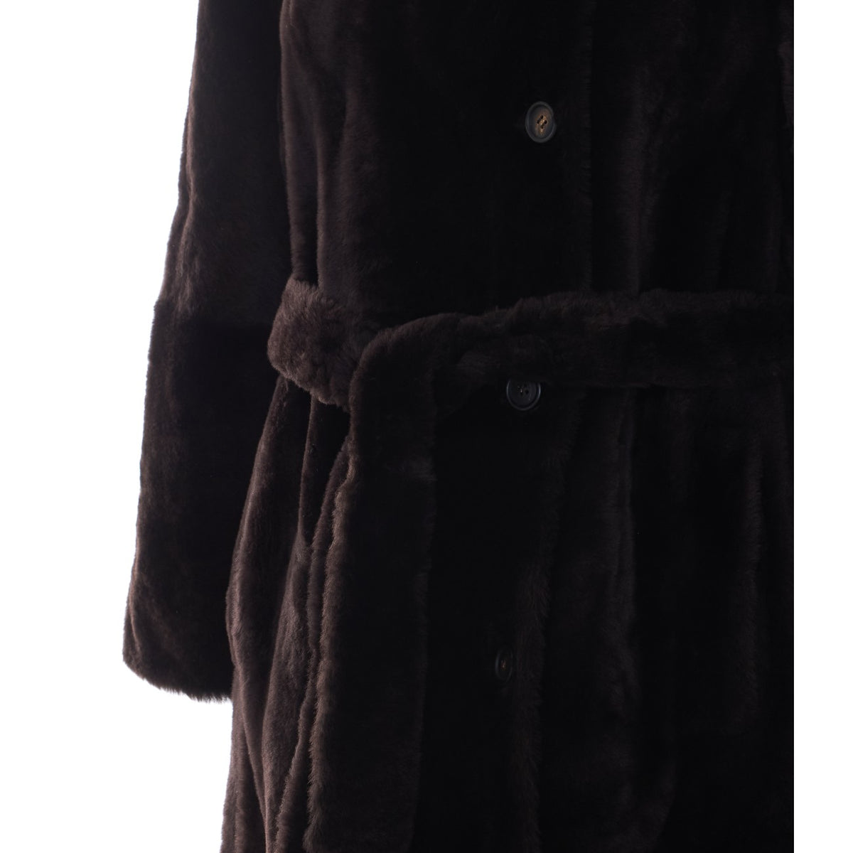 Brunello Cucinelli Women Shearling Coat With Belt And Monile