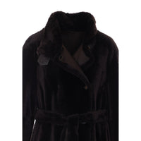 Brunello Cucinelli Women Shearling Coat With Belt And Monile