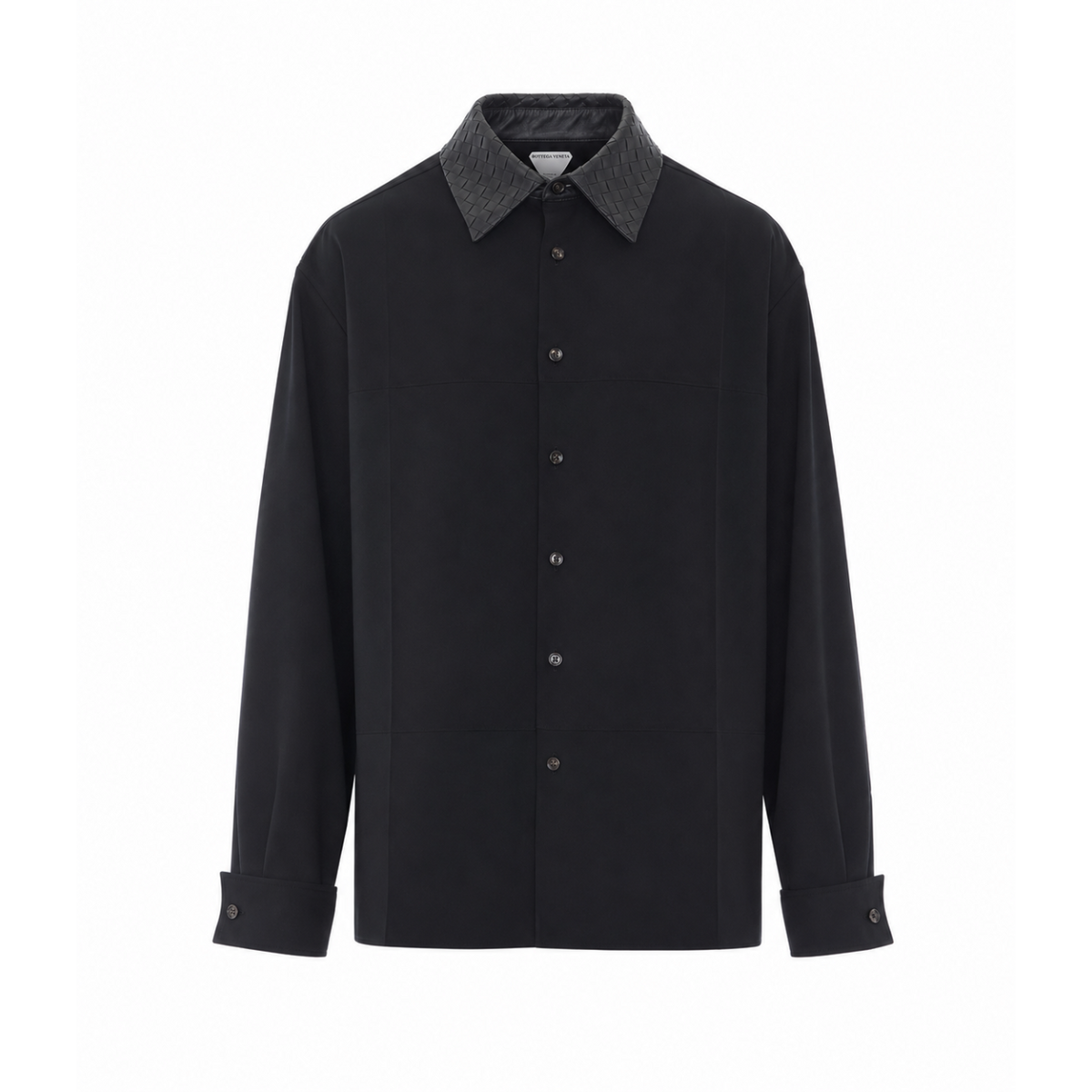 Bottega Veneta Women Shirt With Intrecciato Detail Collar