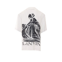 Lanvin Men Shirt With Mother And Daughter Print On The Back