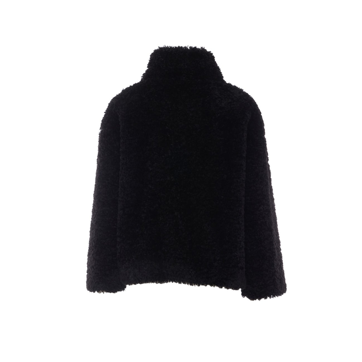 Herno Women Short Jacket Touch Fur Curly Effect