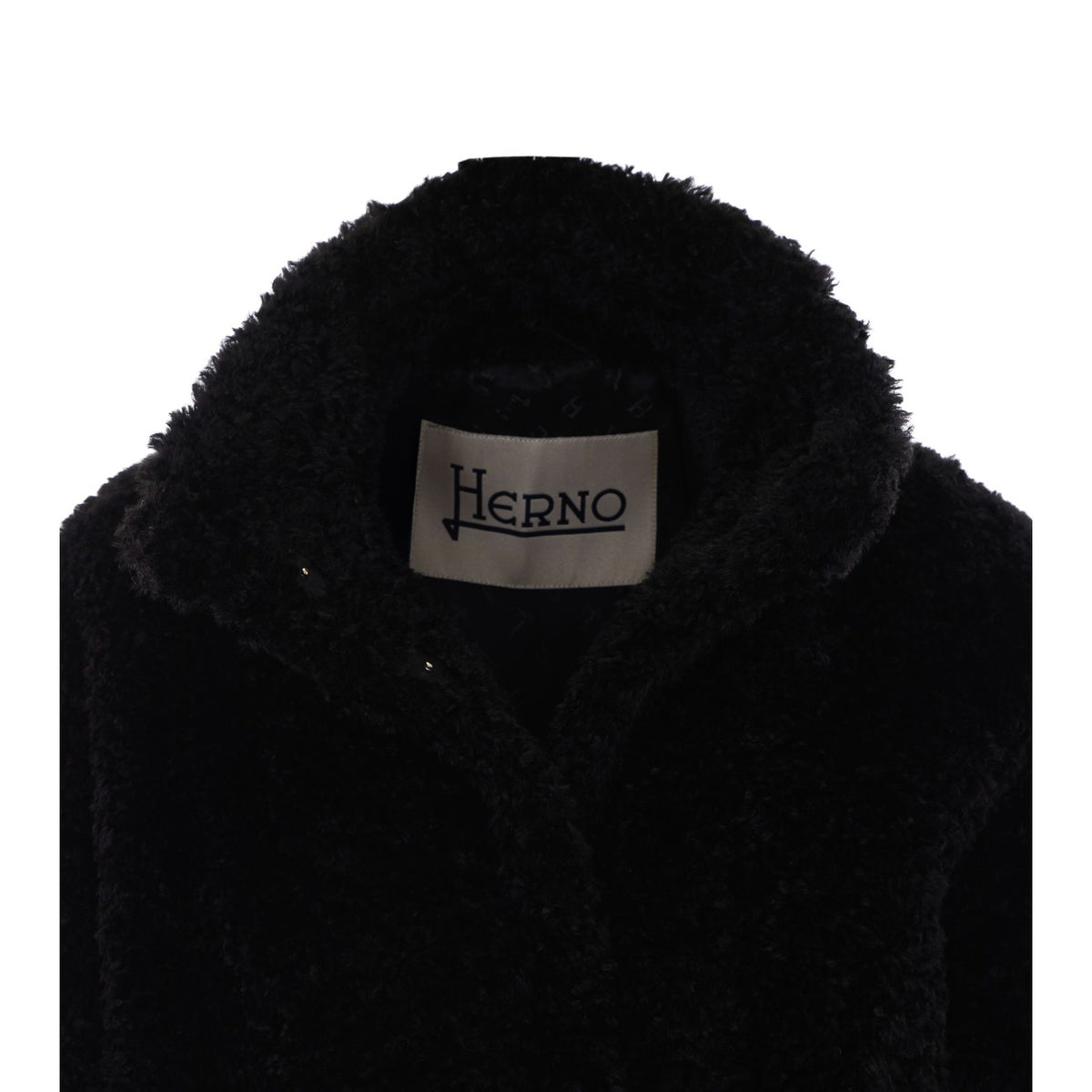 Herno Women Short Jacket Touch Fur Curly Effect