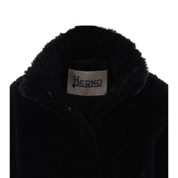 Herno Women Short Jacket Touch Fur Curly Effect