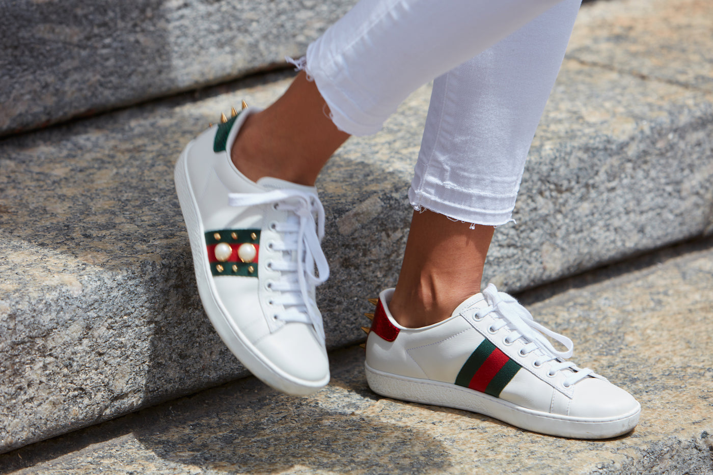 Gucci Women's Chunky White And Red Sneakers New | eBay