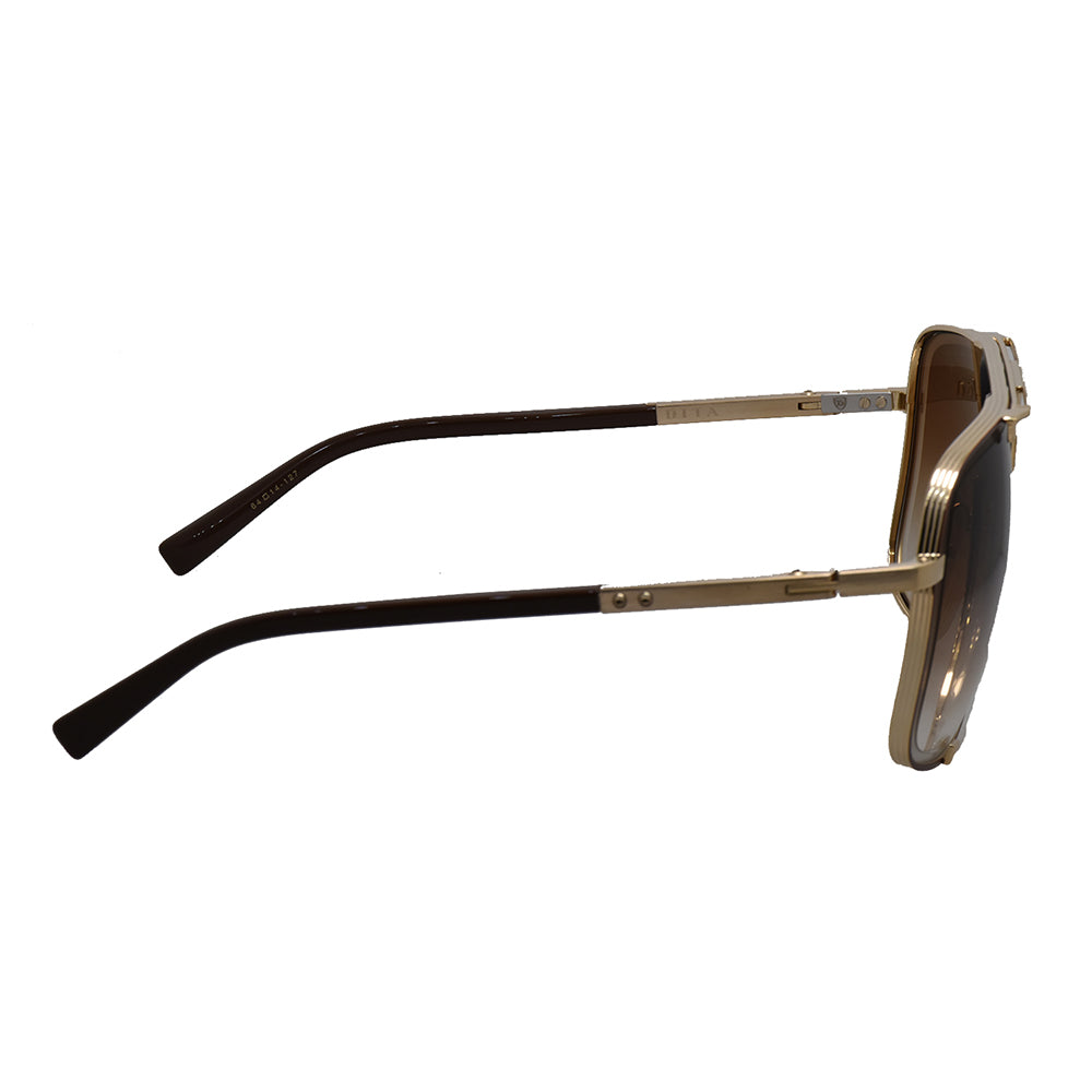 MACH-FIVE DT DRX-2087-I-GLD-BRN-64 Unisex Aviator Sunglasses