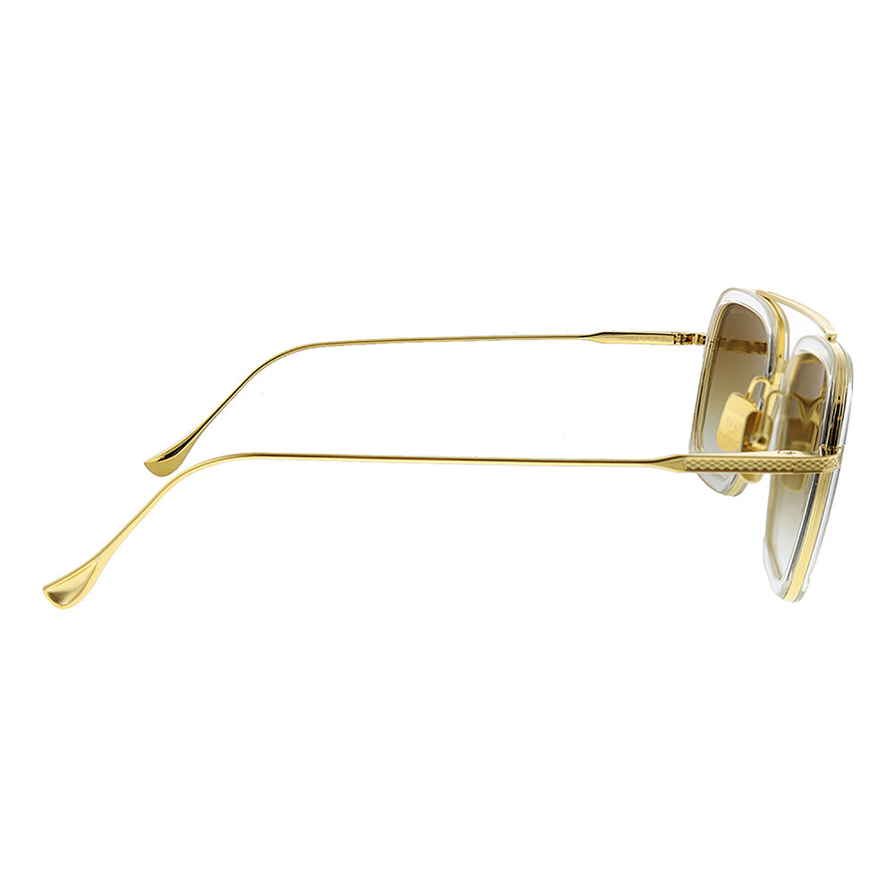Flight.006 DT 7806-L-CLR-GLD-52 Unisex Aviator Sunglasses