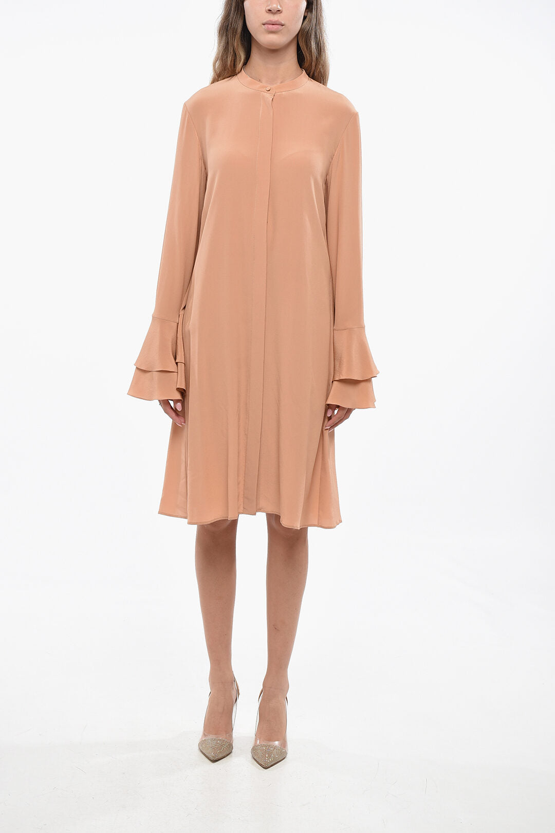 Chloe Silk Chemisier with Poet Sleeves
