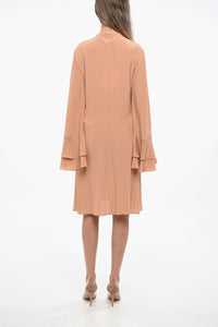 Chloe Silk Chemisier with Poet Sleeves