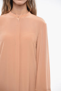Chloe Silk Chemisier with Poet Sleeves