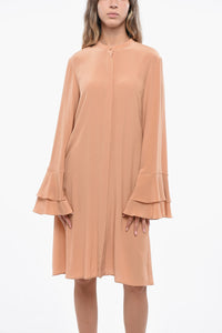 Chloe Silk Chemisier with Poet Sleeves