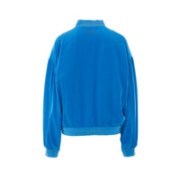 Versace Women Silk-Poplin Zip Blouson With Versace Logo Embroidery