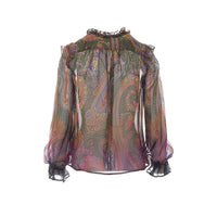 Etro Women Silk Shirt With Paisley Piazzata Degrade' Print