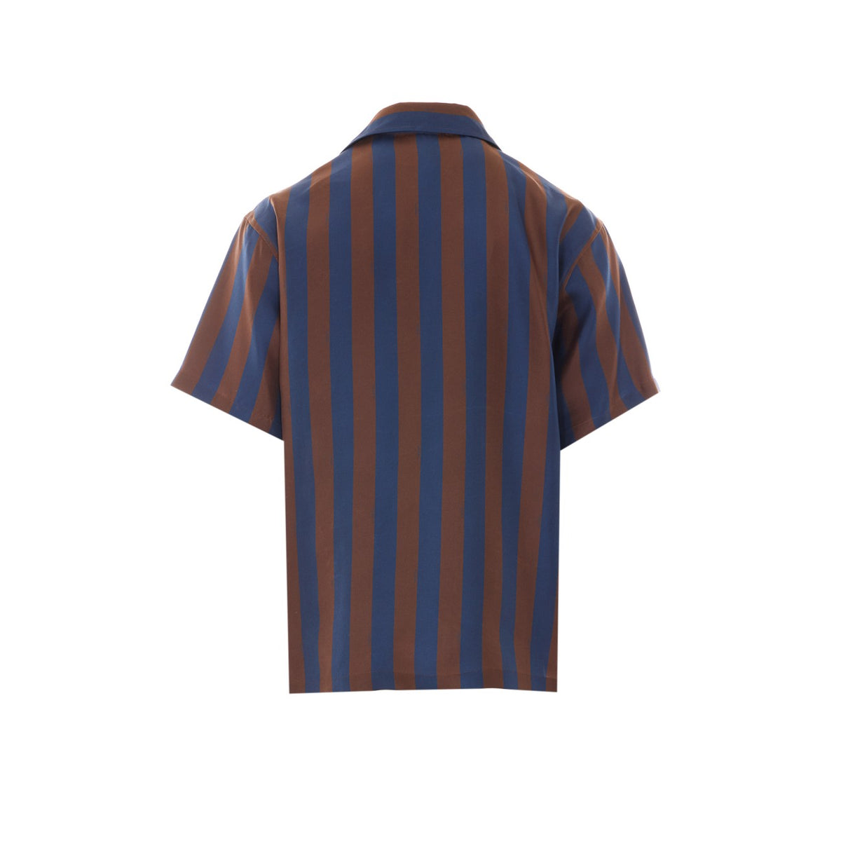Fendi Fendi Men Silk Short Sleeves Shirt With Pequin Stripes