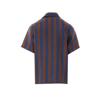 Fendi Fendi Men Silk Short Sleeves Shirt With Pequin Stripes