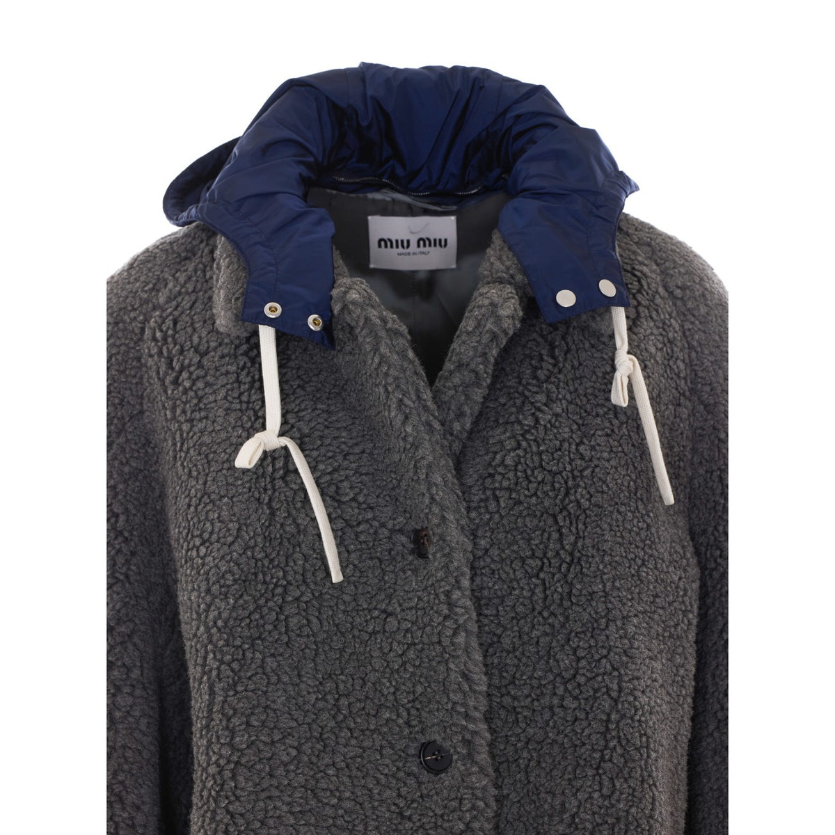 Miu Miu Women Single Breasted Fleece Coat