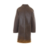 Miu Miu Women Single-Breasted Overcoat In Double Wool And Mutton