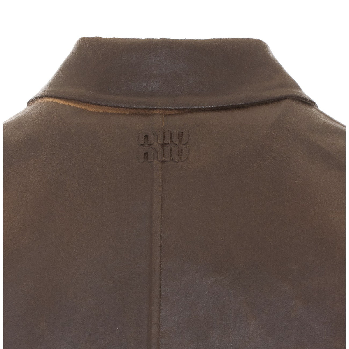 Miu Miu Women Single-Breasted Overcoat In Double Wool And Mutton
