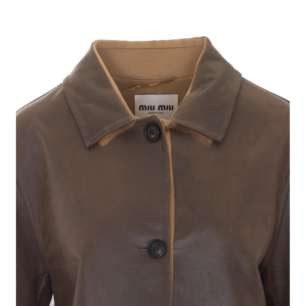 Miu Miu Women Single-Breasted Overcoat In Double Wool And Mutton