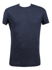 Gianfranco Ferre Grey and Navy Blue Sheer Cotton Blend Mens T-Shirt-S