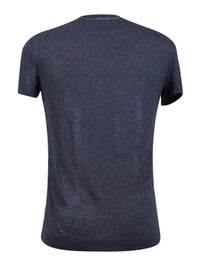 Gianfranco Ferre Grey and Navy Blue Sheer Cotton Blend Mens T-Shirt-S