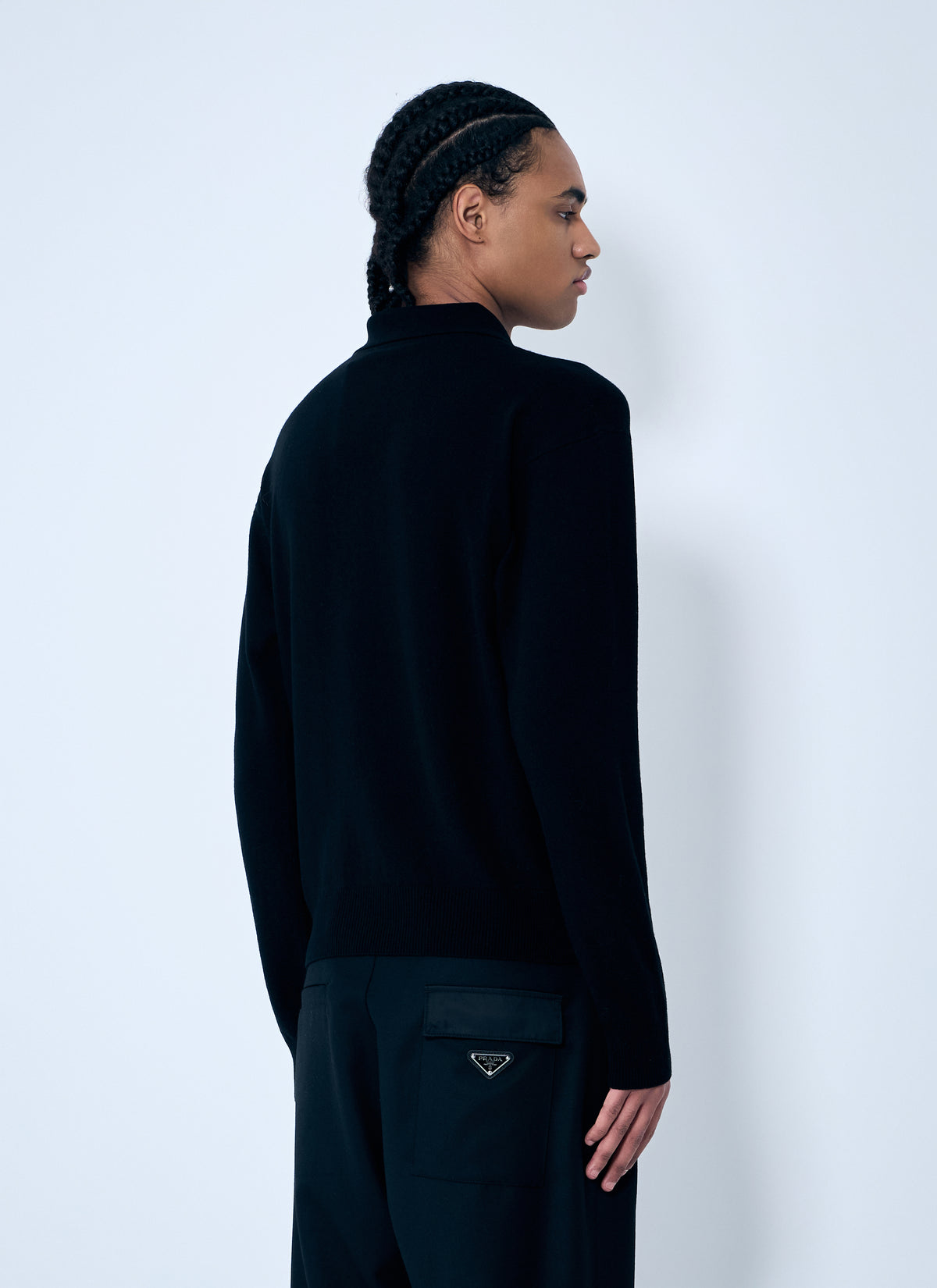 Saint Laurent Men Wool Polo Shirt