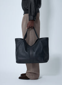 Saint Laurent Saint Laurent Men Large Y-Shaped Leather Tote Bag