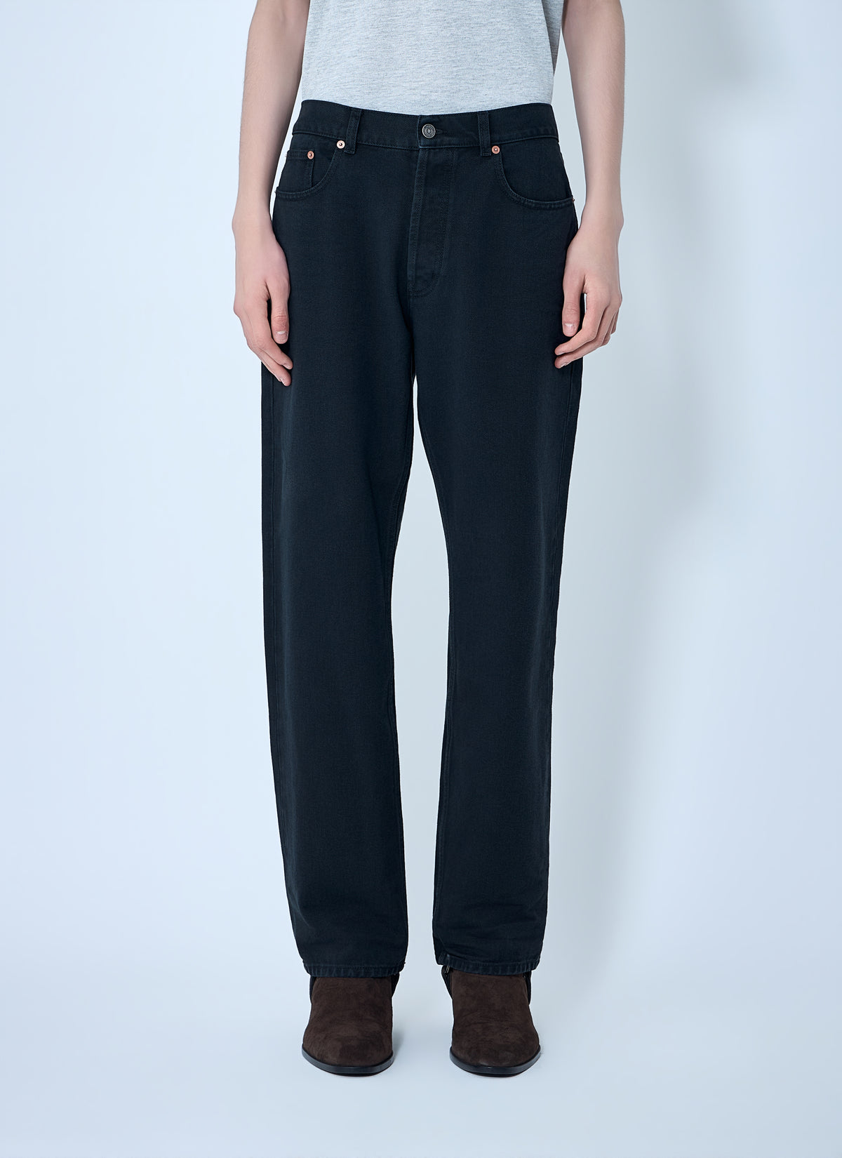 Saint Laurent Men Loose Straight Denim Pants