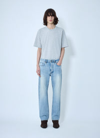 Saint Laurent Men Loose Straight Mid-Rise Jeans