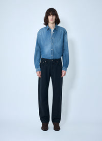 Saint Laurent Men Cassandre Denim Shirt