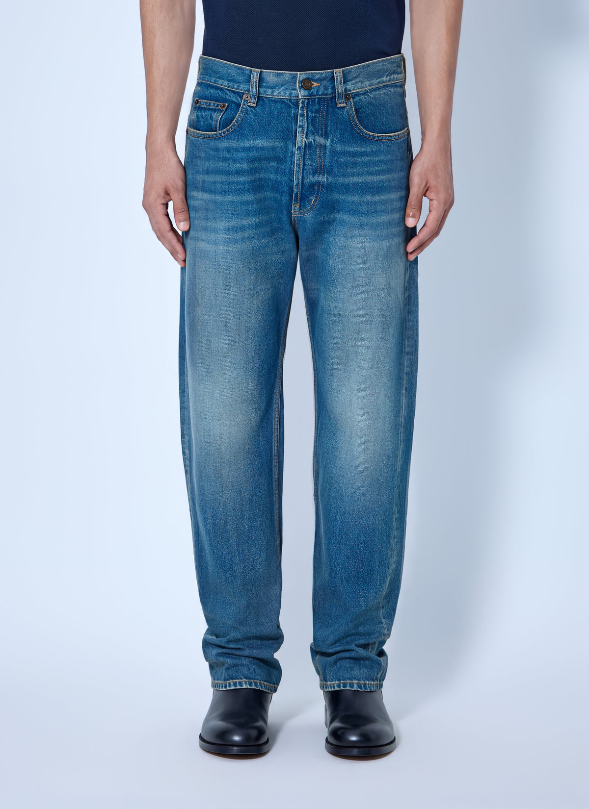 Saint Laurent Men Loose Straight Jeans