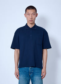 Saint Laurent Men Cassandre Polo In Cotton Piqué