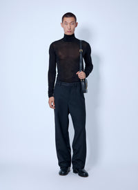 Saint Laurent Men Sheer Turtleneck Top