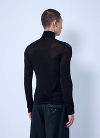 Saint Laurent Men Sheer Turtleneck Top