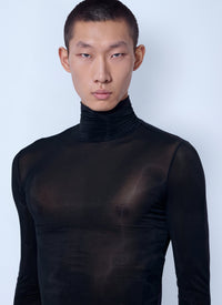 Saint Laurent Men Sheer Turtleneck Top
