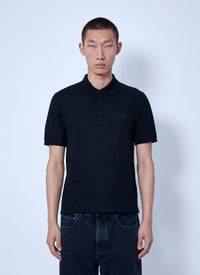 Saint Laurent Men Embroidered Logo Polo Shirt