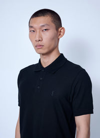 Saint Laurent Men Embroidered Logo Polo Shirt