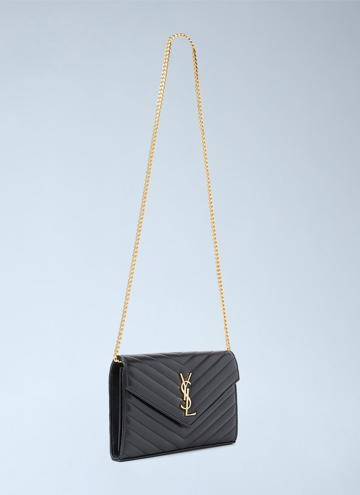 Saint Laurent Women Cassandre Matelassé Chain Wallet