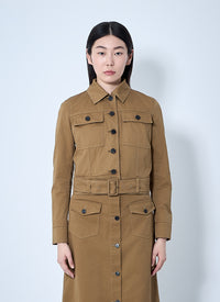 Saint Laurent Women Cotton Serge Crop Jacket