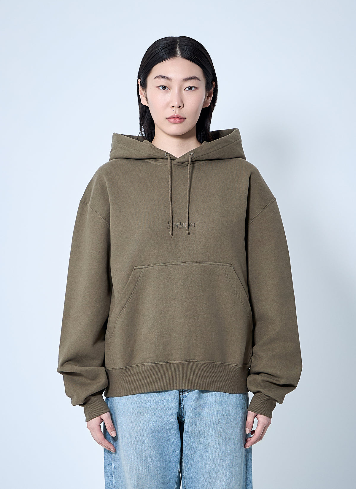 Saint Laurent Saint Laurent Women Hooded Logo Motif Sweatshirt