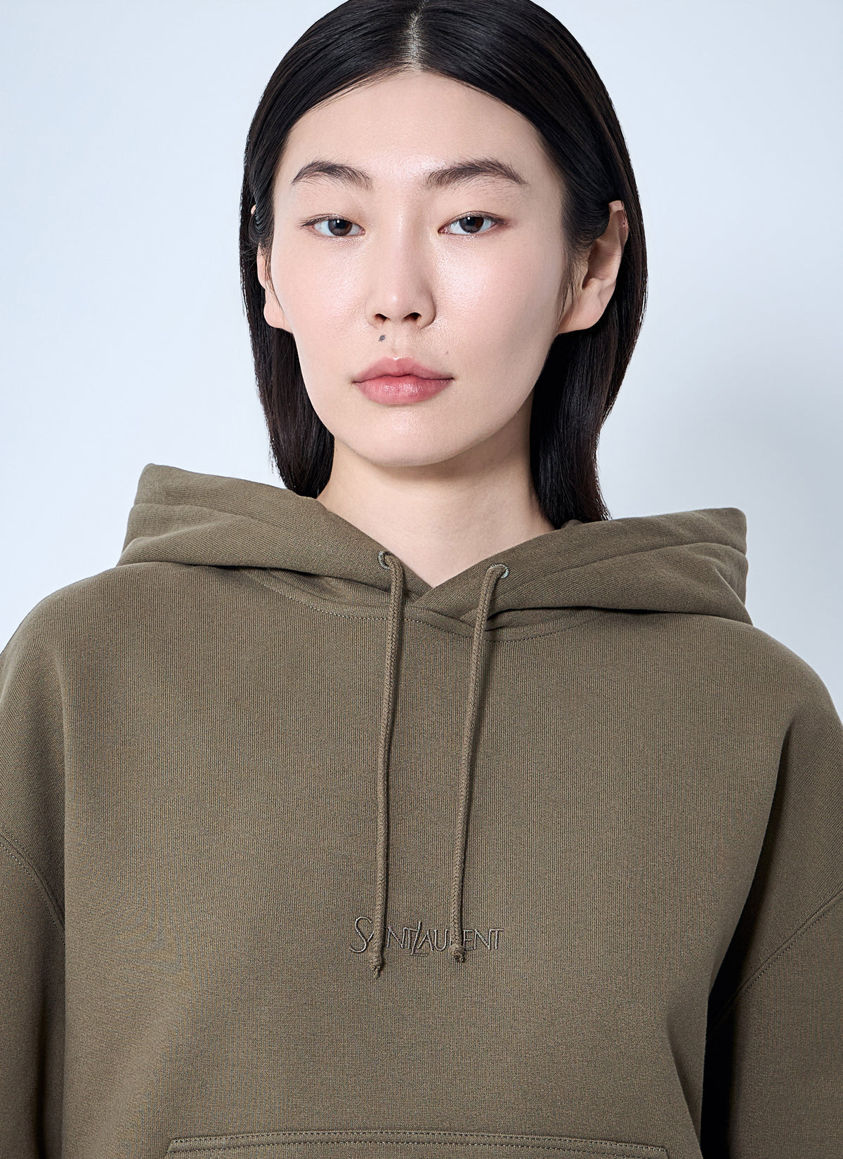 Saint Laurent Saint Laurent Women Hooded Logo Motif Sweatshirt