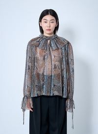 Saint Laurent Saint Laurent Women Paisley Silk Georgette Blouse
