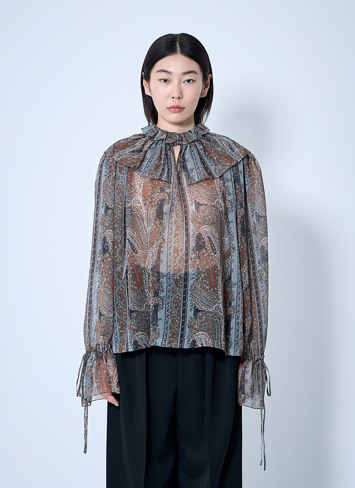 Saint Laurent Saint Laurent Women Paisley Silk Georgette Blouse