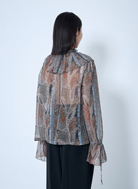 Saint Laurent Saint Laurent Women Paisley Silk Georgette Blouse
