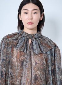 Saint Laurent Saint Laurent Women Paisley Silk Georgette Blouse